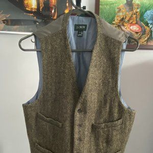 J. Crew Herringbone 100% Wool Vest